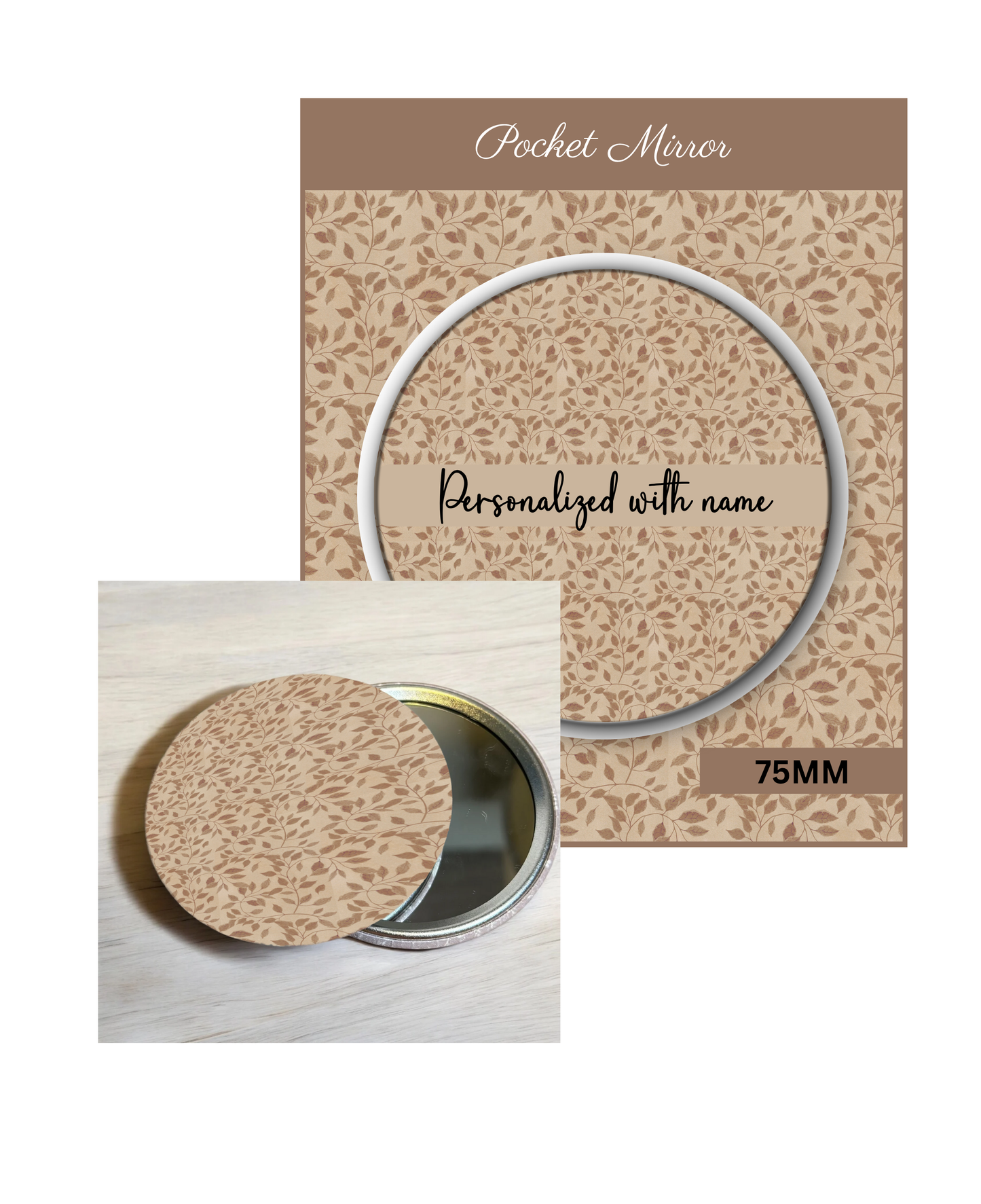 Nude and Neutrals- 3' Pocket Mirror Badges