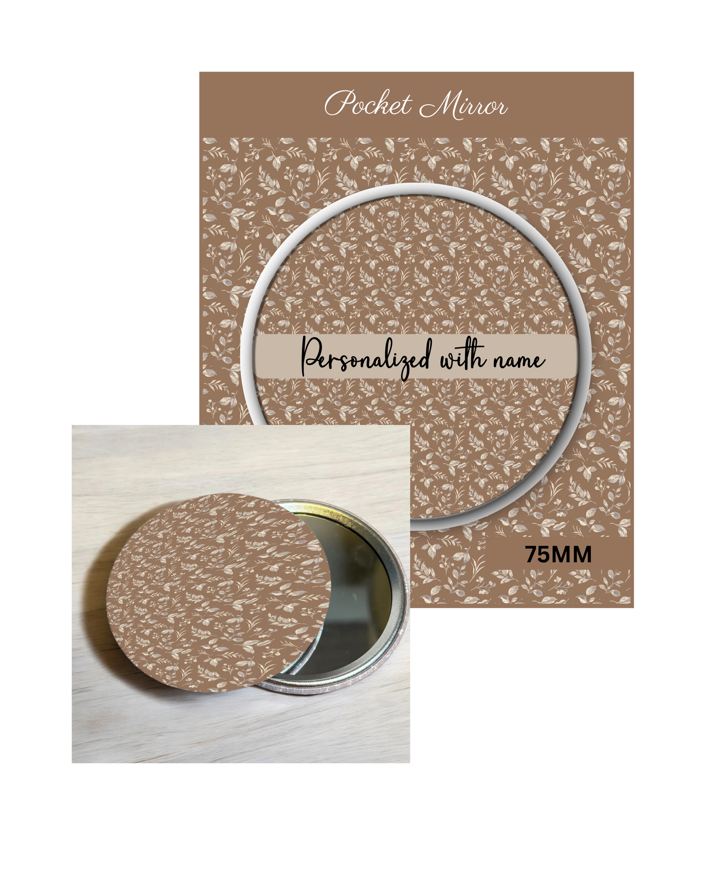 Nude and Neutrals- 3' Pocket Mirror Badges