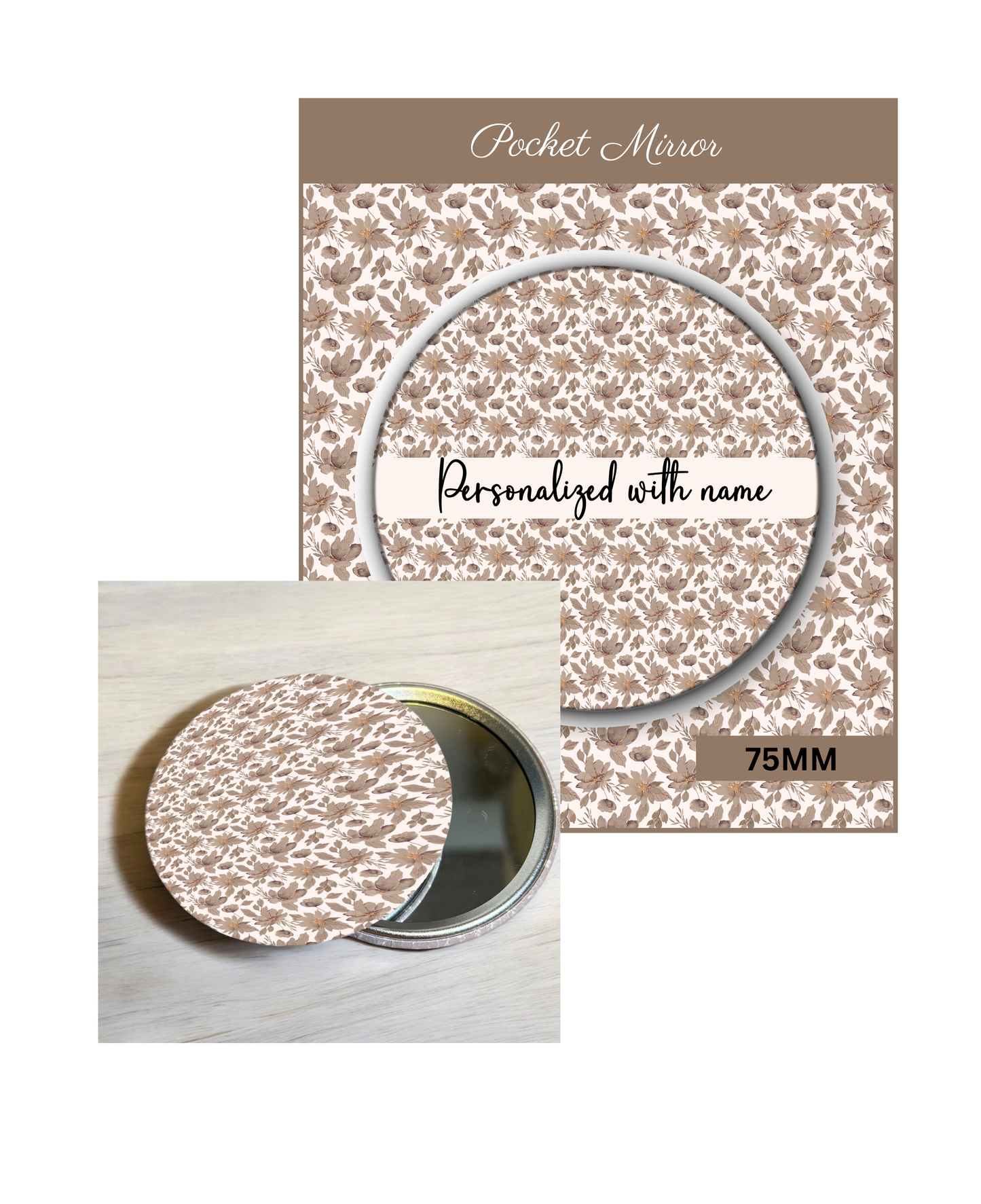 Nude and Neutrals- 3' Pocket Mirror Badges