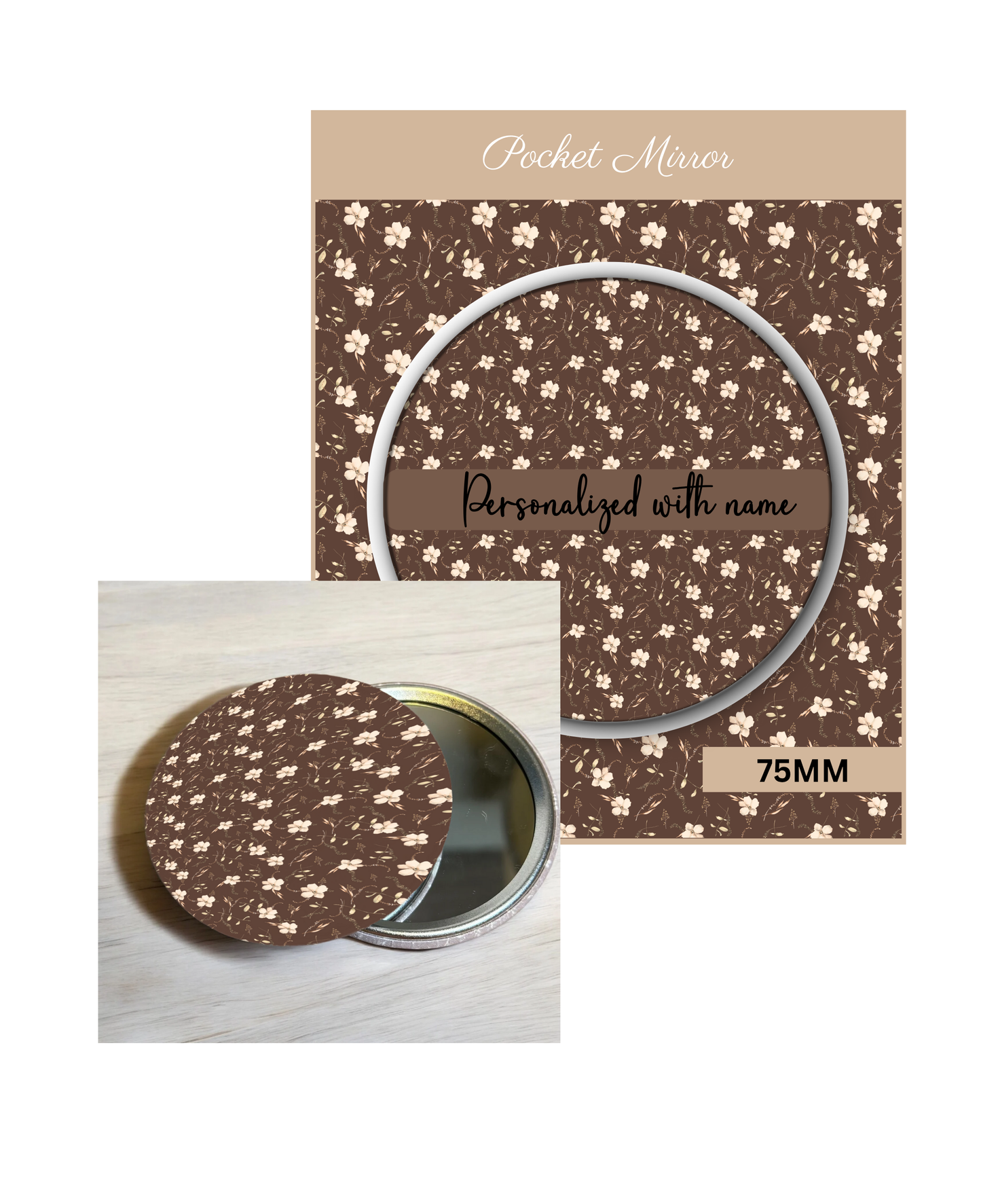 Nude and Neutrals- 3' Pocket Mirror Badges