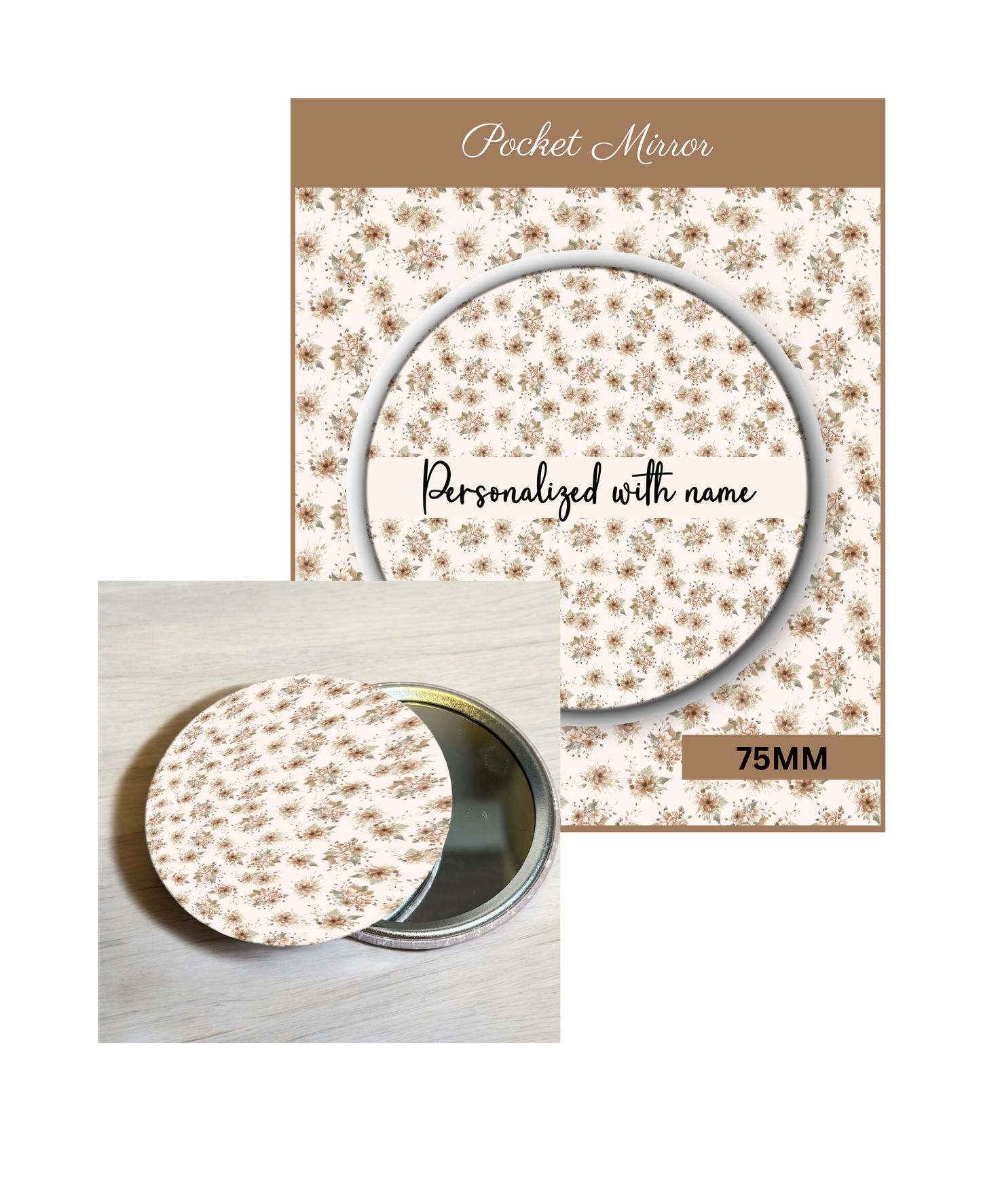 Nude and Neutrals- 3' Pocket Mirror Badges
