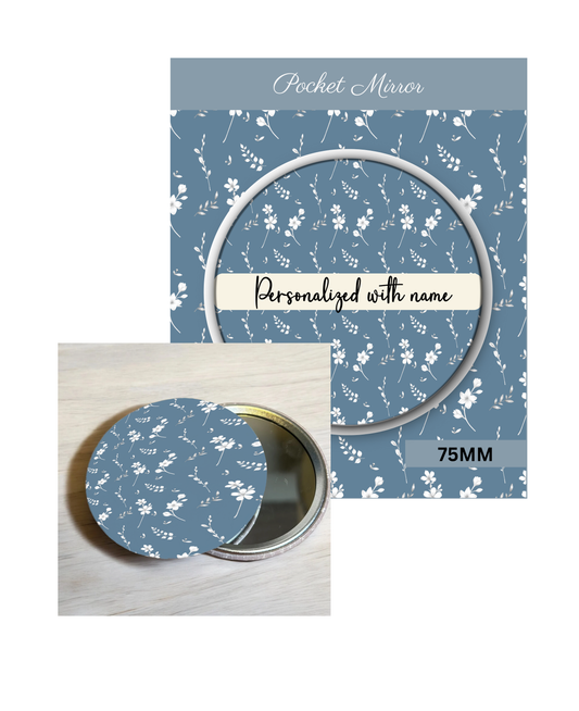 Teal Blue- 3' Pocket Mirror Badges