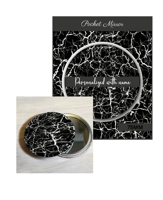 Black & Gray (MEN)- 3' Pocket Mirror Badges