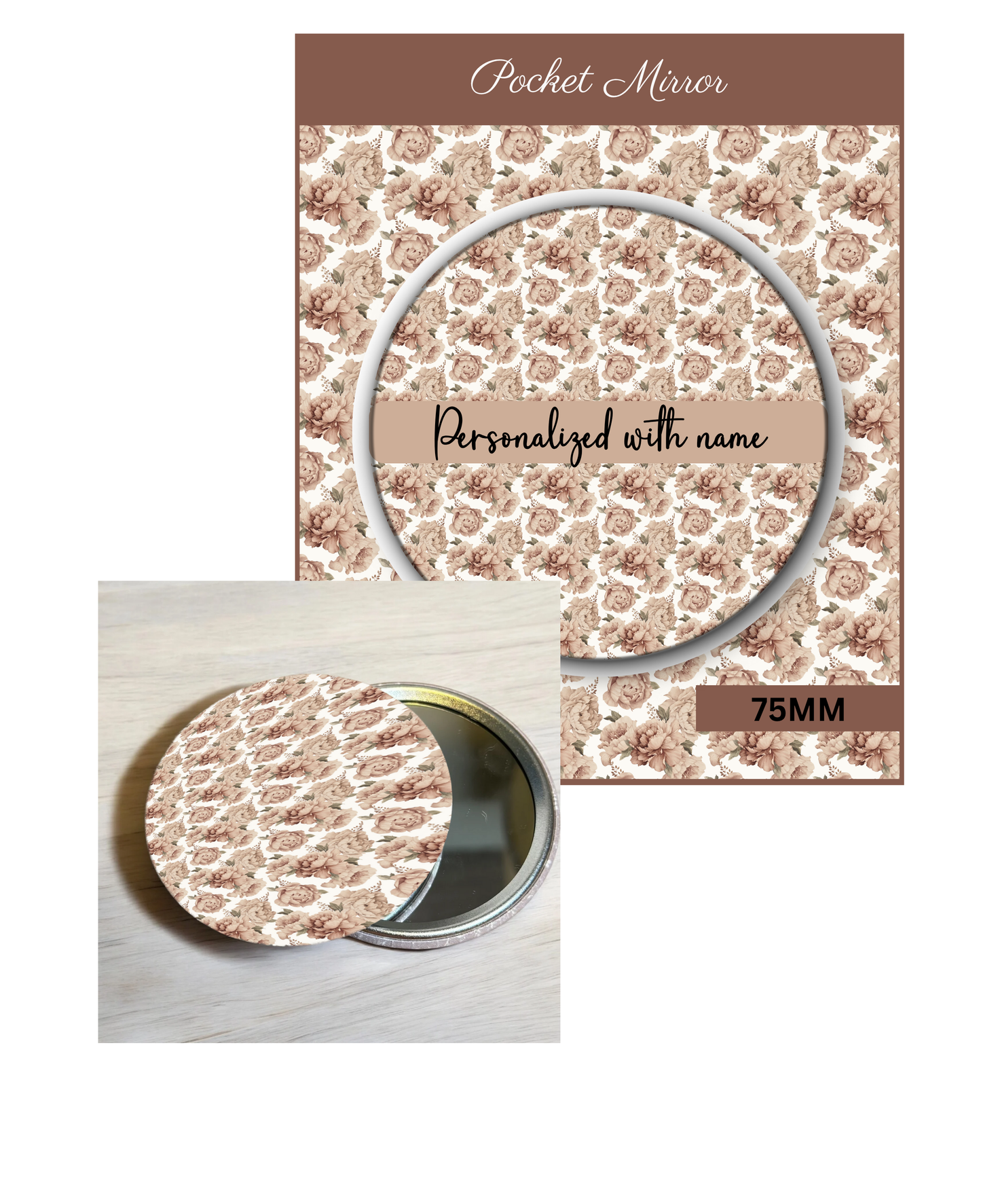 Nude and Neutrals- 3' Pocket Mirror Badges