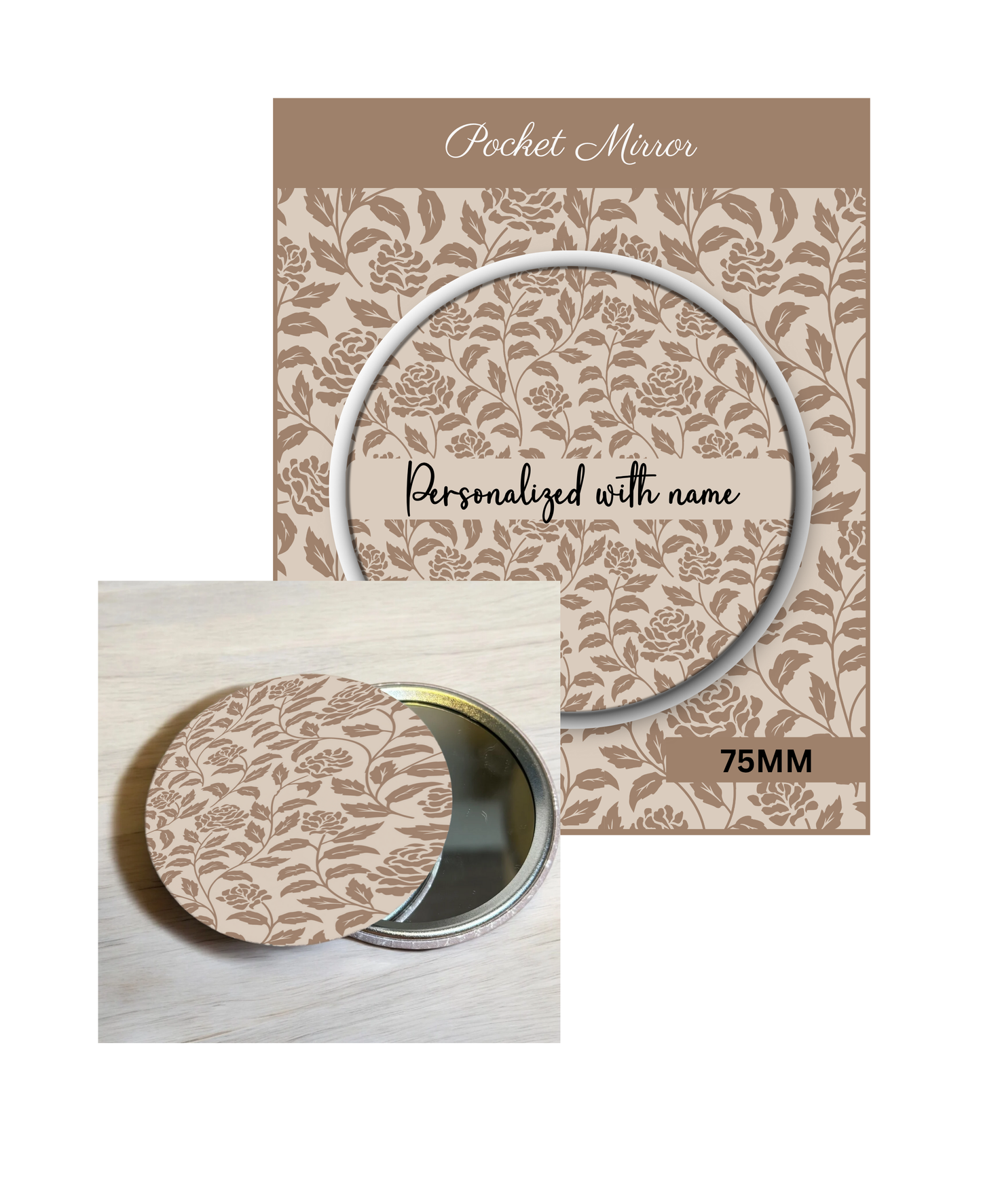 Nude and Neutrals- 3' Pocket Mirror Badges